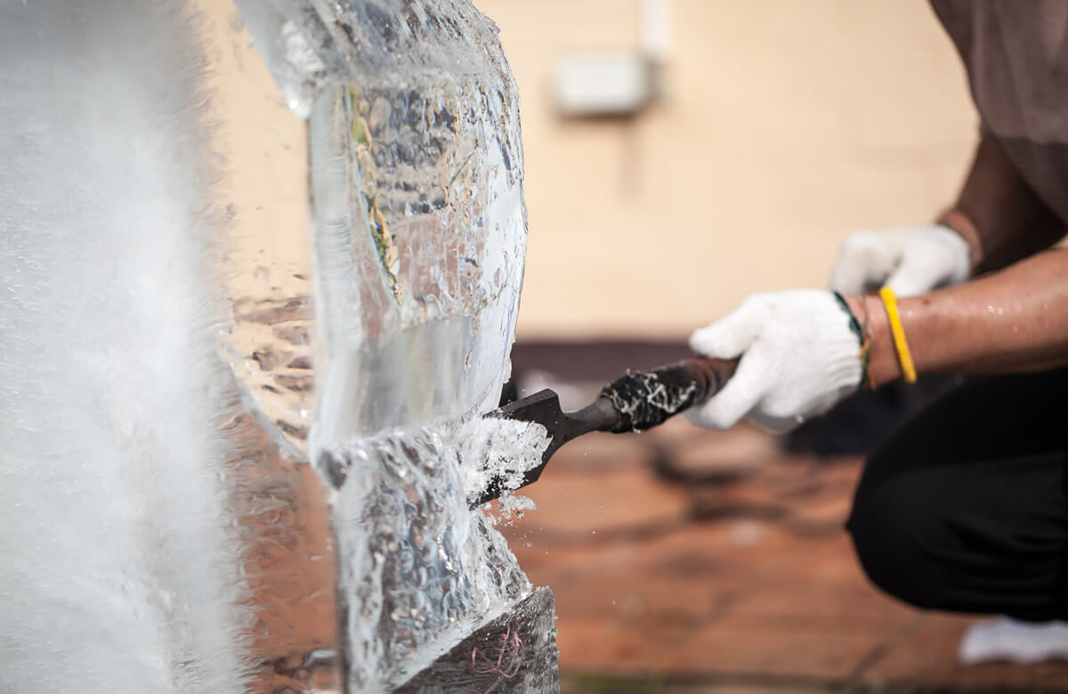 Ice Luge: escultura de hielo para ceremonias