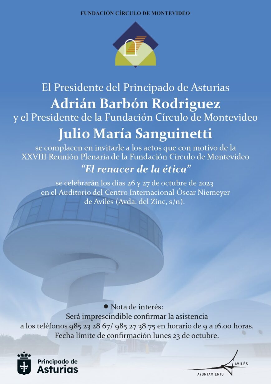 El Palacio de Avilés acogerá a los miembros de la Fundación Círculo de Montevideo durante su XXVIII sesión plenaria